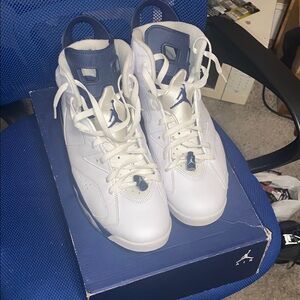 Air Jordan White and Blue Sneakers